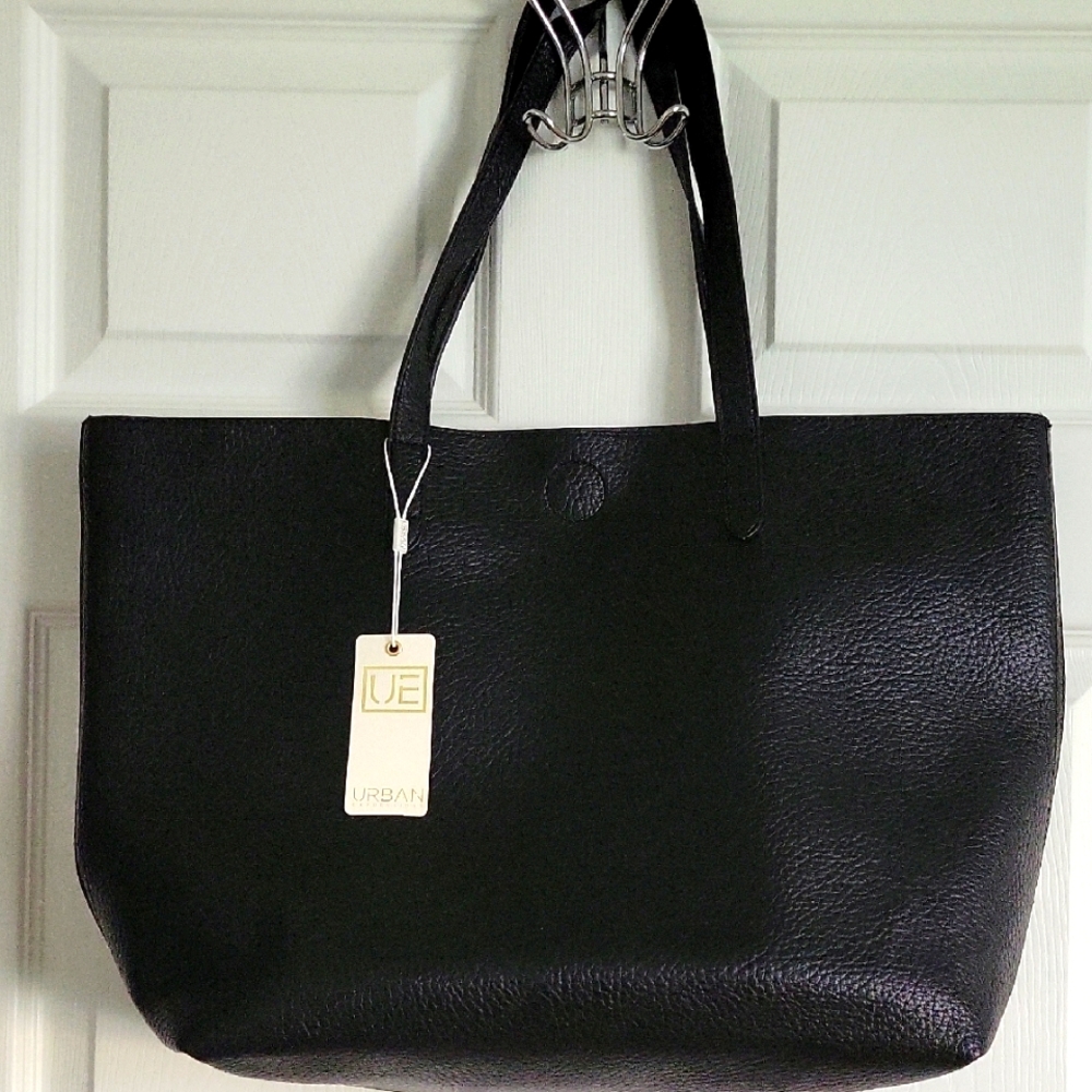 Urban Outfitters Black Textured Tote Bag